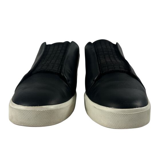 VINCE. Black Leather Cantera Sneakers Slip On Flat Minimalist Modern Women Sz 9M - Picture 5 of 15